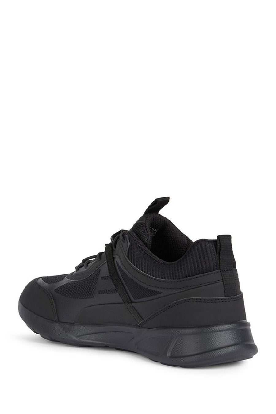 Geox Erkek Siyah Sanzio Bağcıklı Deri Sneaker