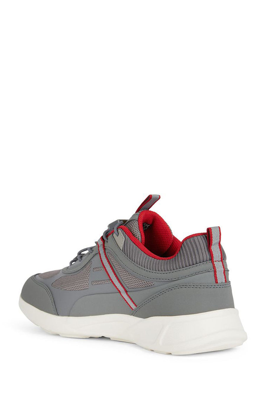 Geox Erkek Gri Sanzio Bağcıklı Deri Sneaker
