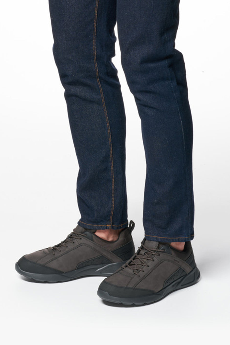 Geox Erkek Kahverengi Nebula Bağcıklı Kumaş Sneaker