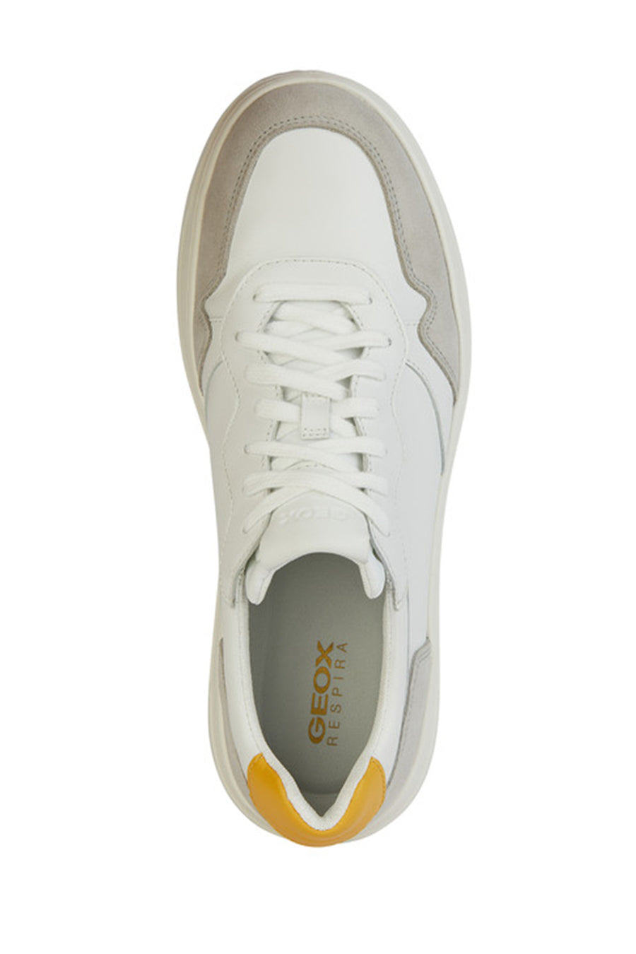 Geox Men's White Leather Sneakers