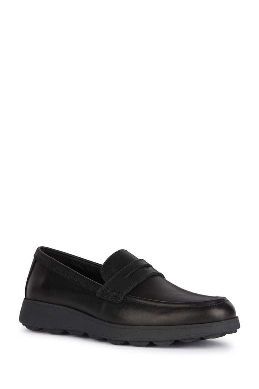 Geox Erkek Siyah Spherica Ec10 Deri Casual Loafer