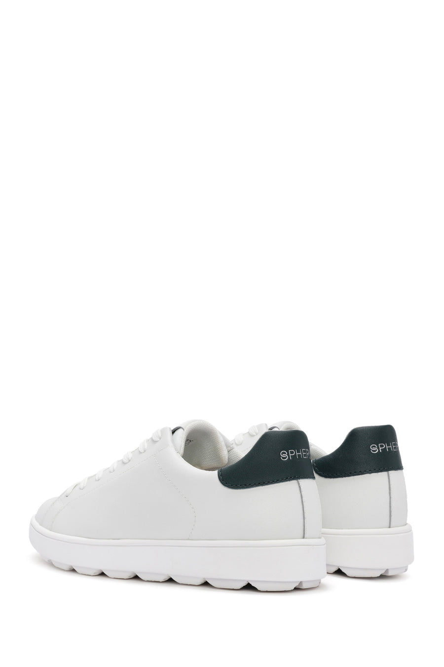 
Geox Men's White Spherica Ecub Lace-Up Leather Sneaker
