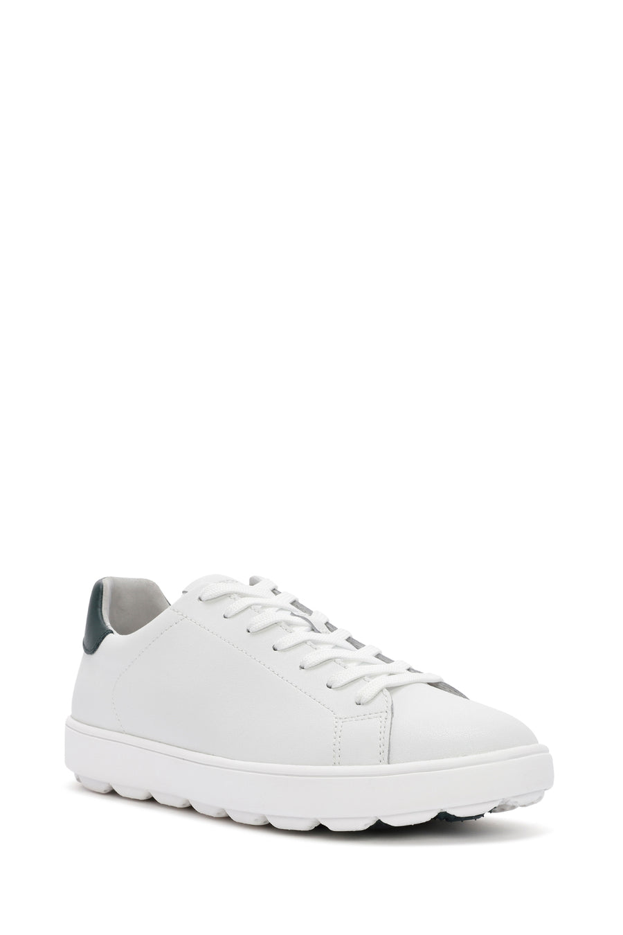 
Geox Men's White Spherica Ecub Lace-Up Leather Sneaker

