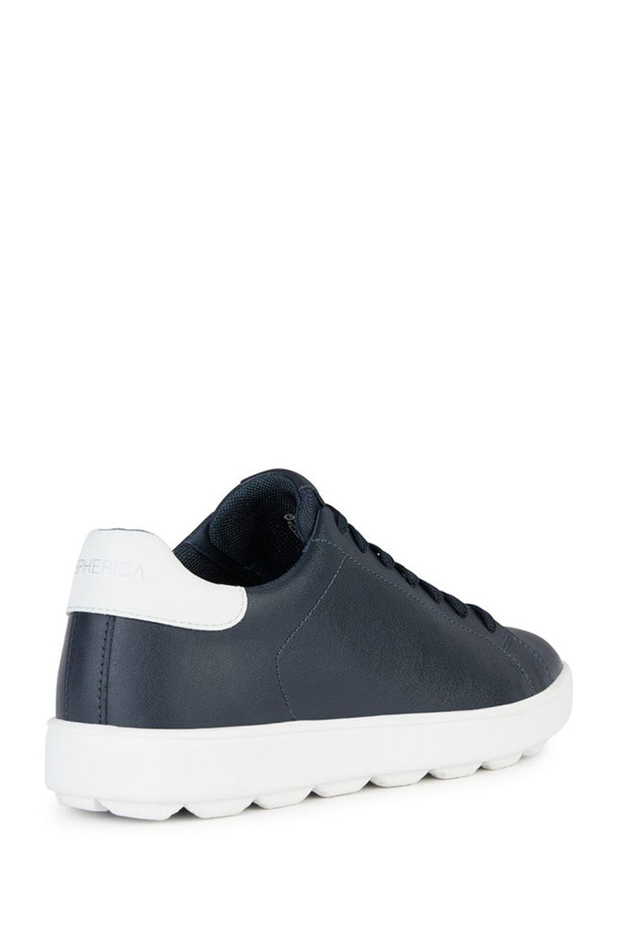 Geox Erkek Lacivert Spherica Ecub-1 Bağcıklı Deri Sneaker