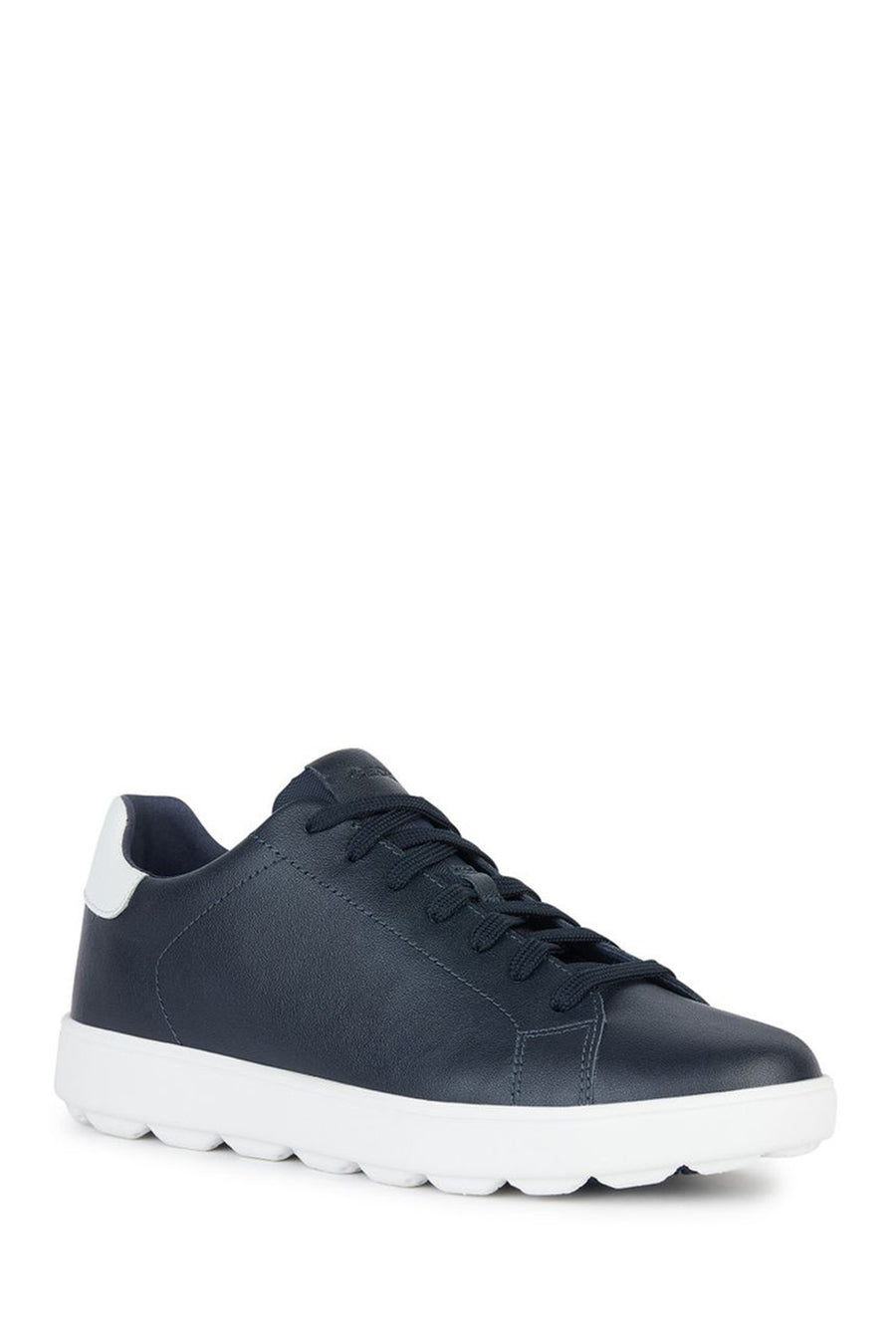 Geox Erkek Lacivert Spherica Ecub-1 Bağcıklı Deri Sneaker