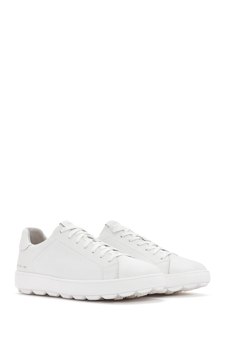 Geox Erkek Beyaz Spherica Ecub Bağcıklı Deri Sneaker