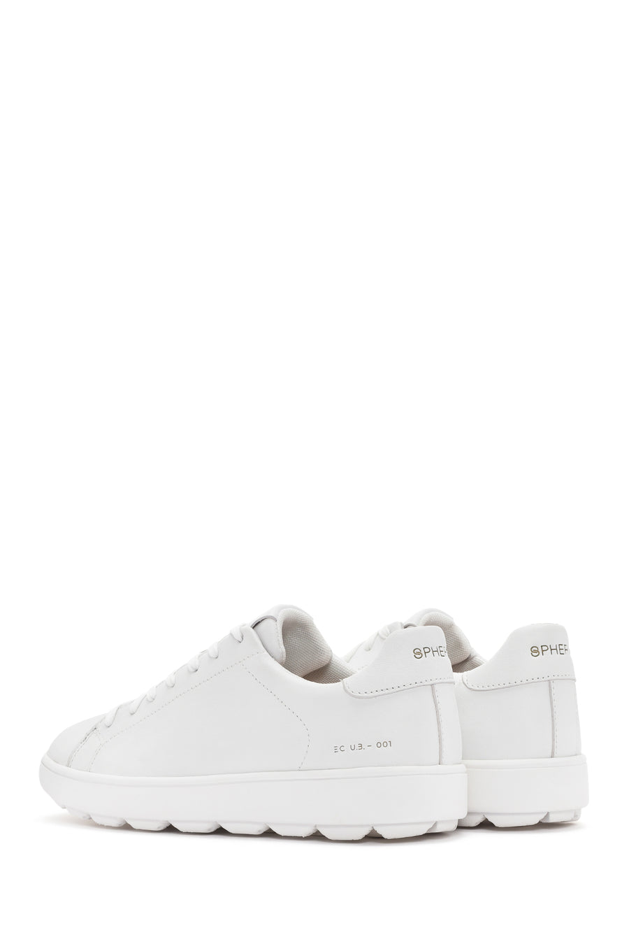Geox Erkek Beyaz Spherica Ecub Bağcıklı Deri Sneaker
