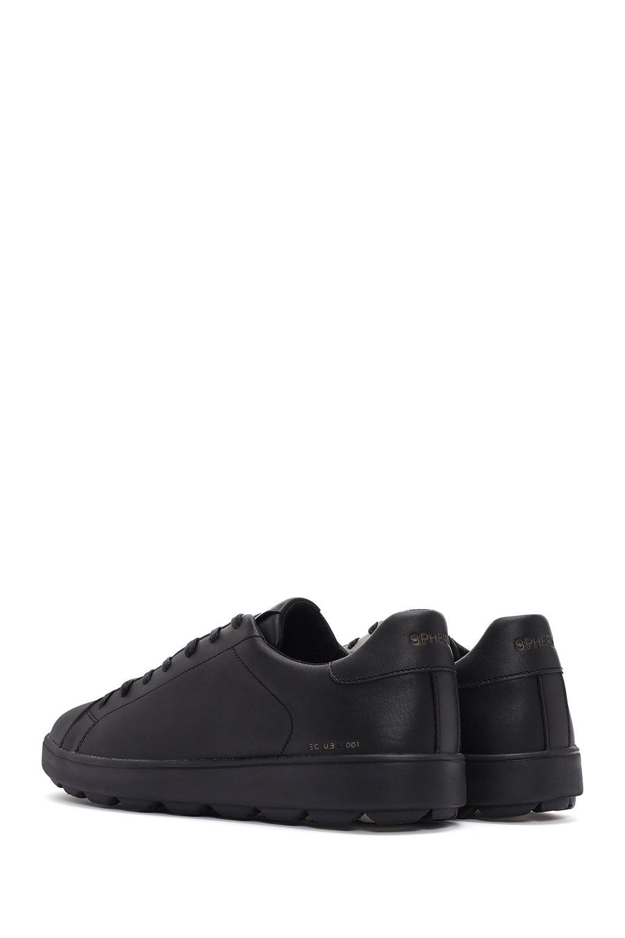 Geox Erkek Siyah Spherica Bağcıklı Deri Sneaker