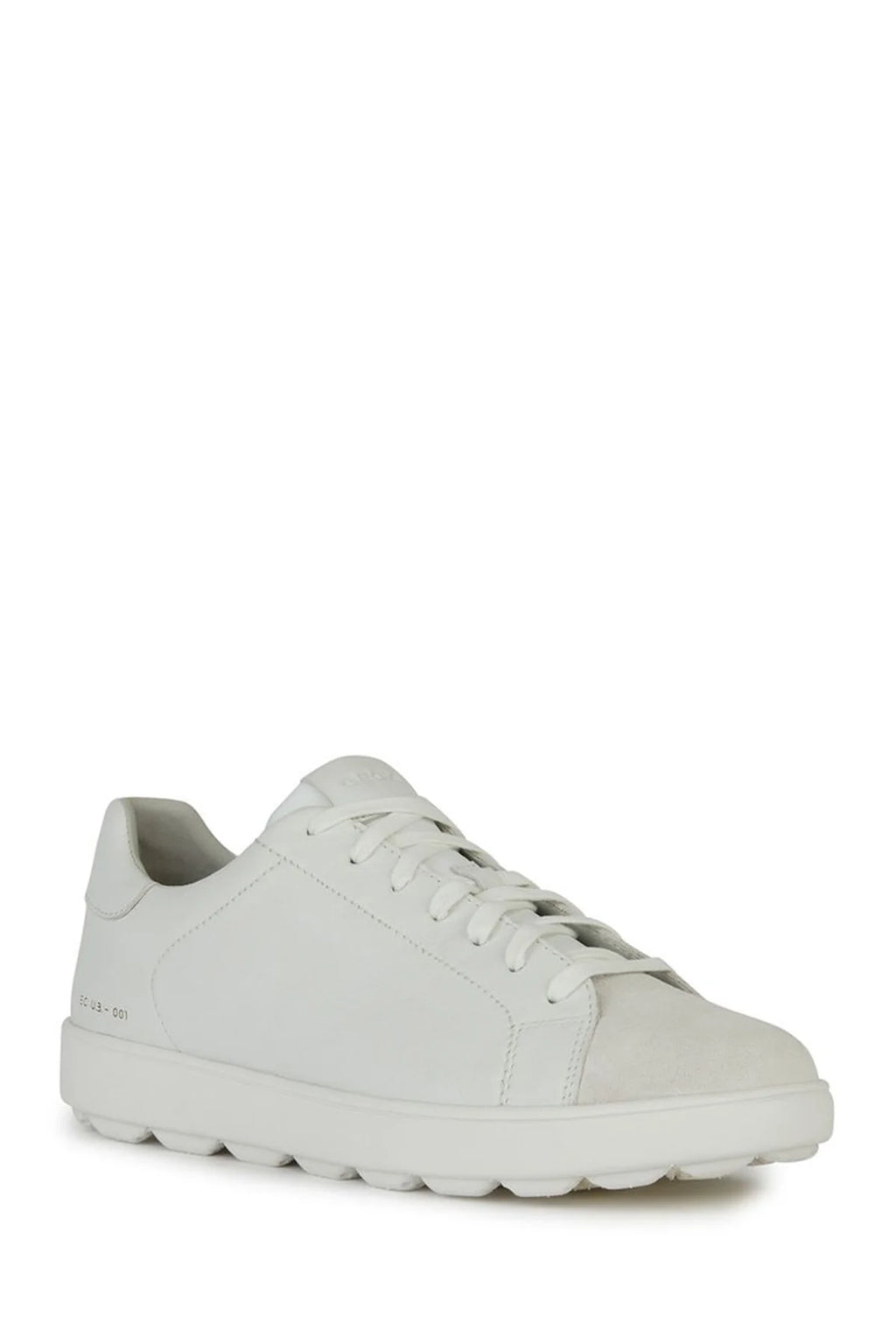 Geox Erkek Beyaz Spherica Ecub-1 Bağcıklı Deri Sneaker