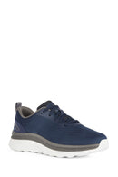Geox Men's Navy Blue Spherica Active Lace Up Fabric Sneaker | Derimod