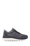 Geox Men's Grey Spherica Active X Lace-Up Fabric Sneakers | Derimod