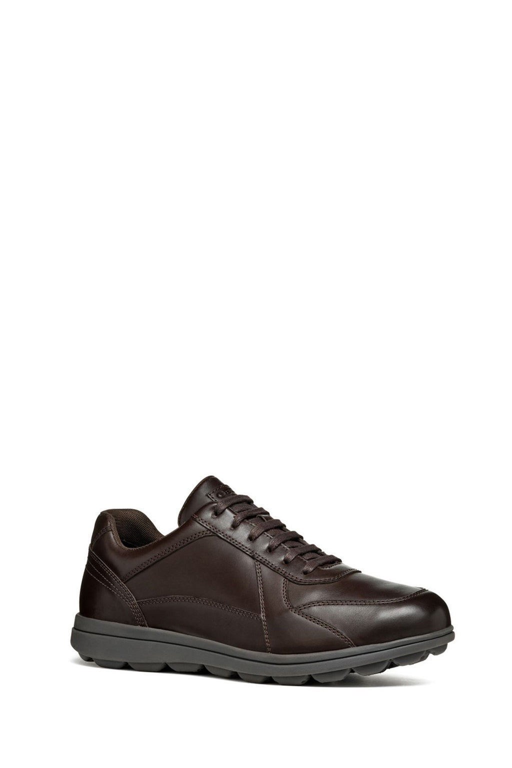 Geox Erkek Kahverengi Spherica Ec12 Bağcıklı Deri Casual Sneaker