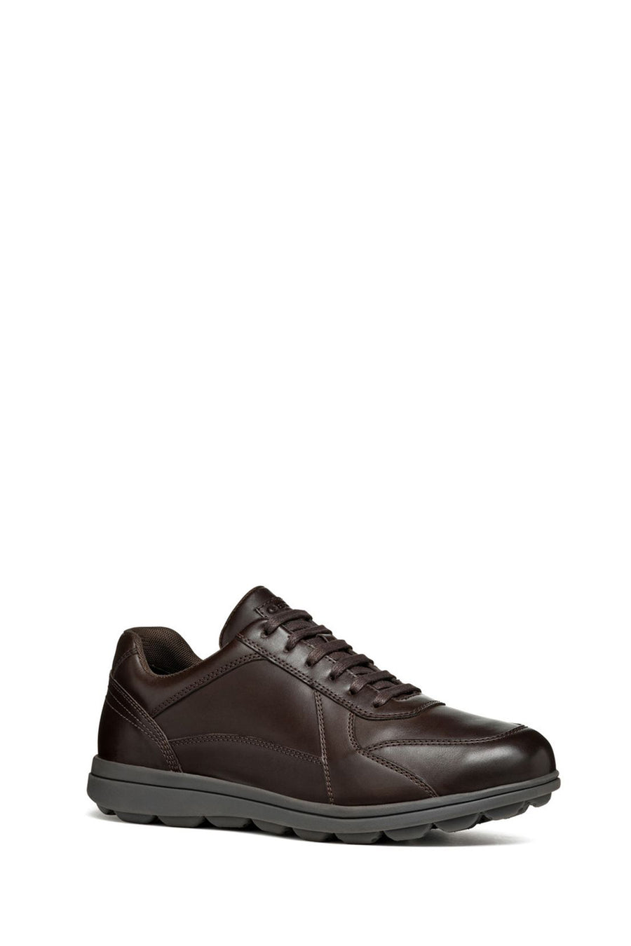 Geox Erkek Kahverengi Spherica Ec12 Bağcıklı Deri Casual Sneaker