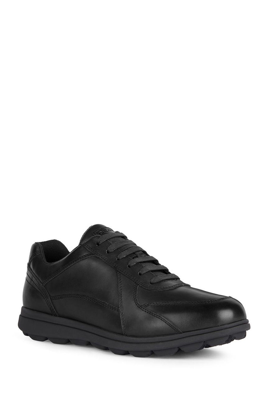Geox Erkek Siyah Spherica Ec12 Bağcıklı Deri Casual Sneaker