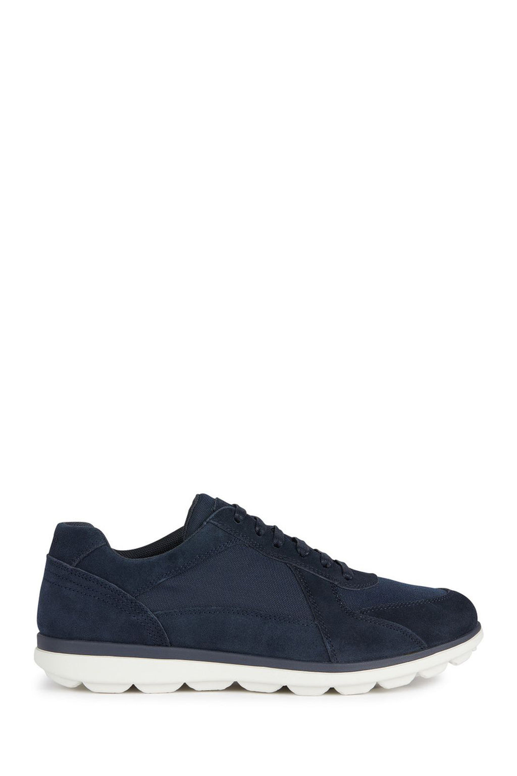 Geox Erkek Lacivert Spherica Ec12 Bağcıklı Süet Deri Casual Sneaker