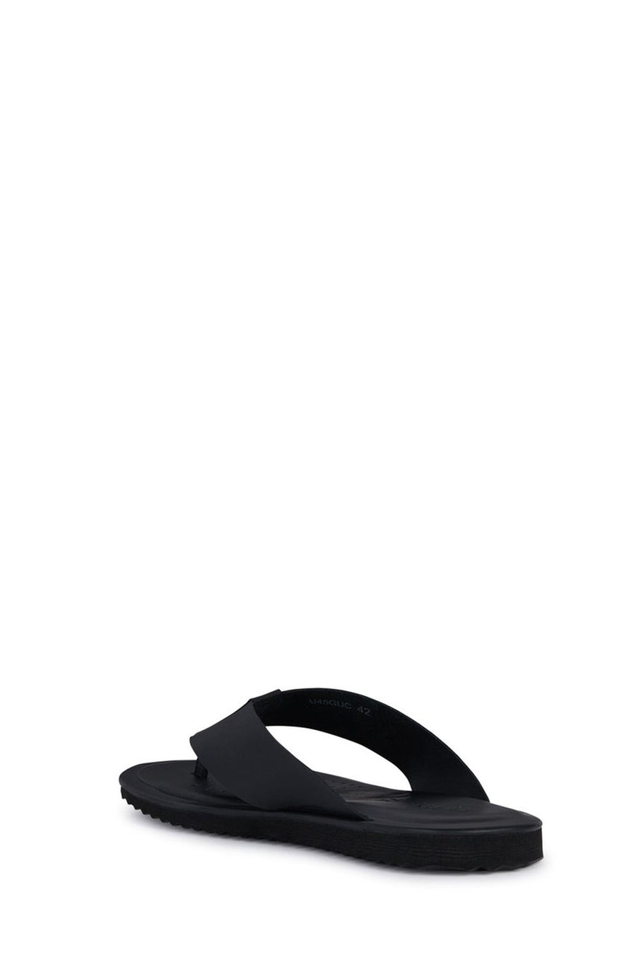 Geox Men's Black Erice Flip Flops Leather Slippers