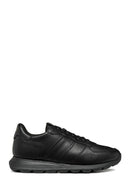 Geox Men's Black Lace-Up Leather Sneakers | Derimod