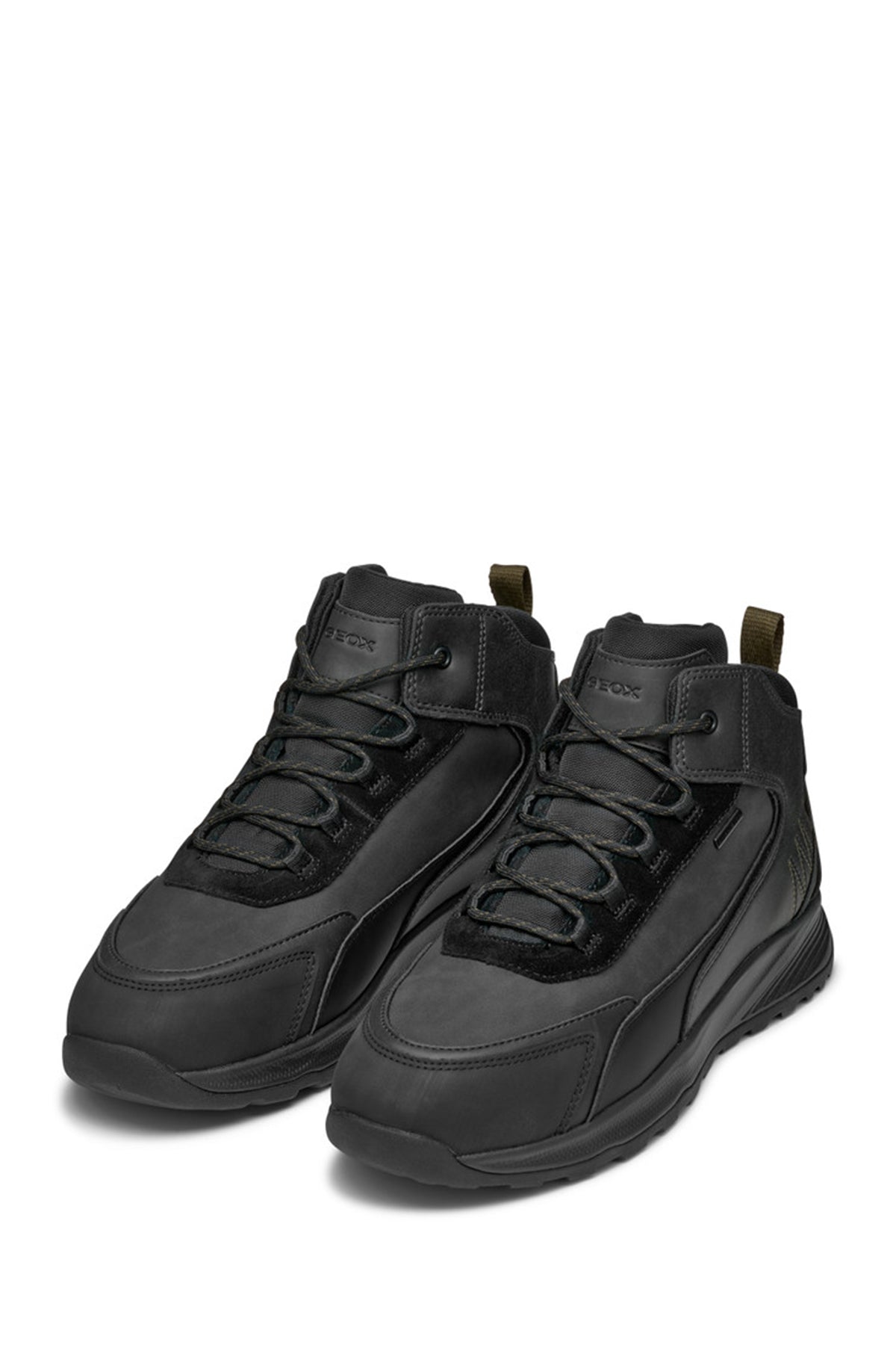 Geox Erkek Siyah Bağcıklı Kumaş Bot