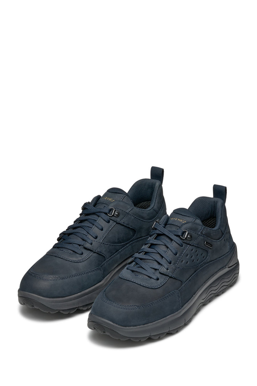 Geox Erkek Lacivert Bağcıklı Kalın Tabanlı Süet Deri Sneaker