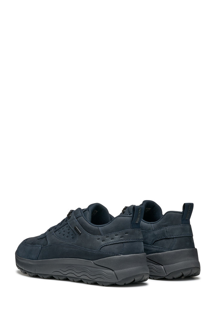 Geox Erkek Lacivert Bağcıklı Kalın Tabanlı Süet Deri Sneaker