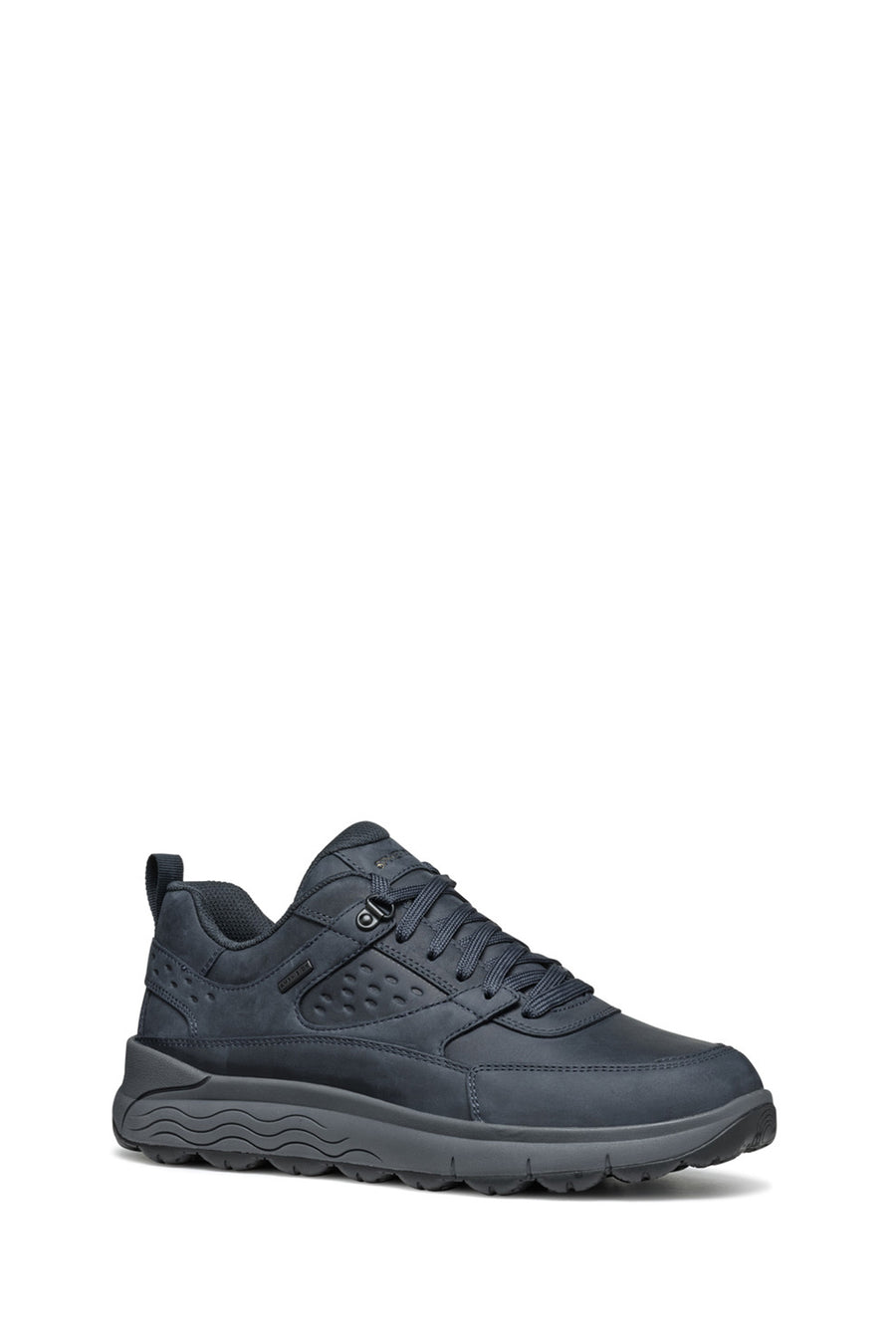 Geox Erkek Lacivert Bağcıklı Kalın Tabanlı Süet Deri Sneaker