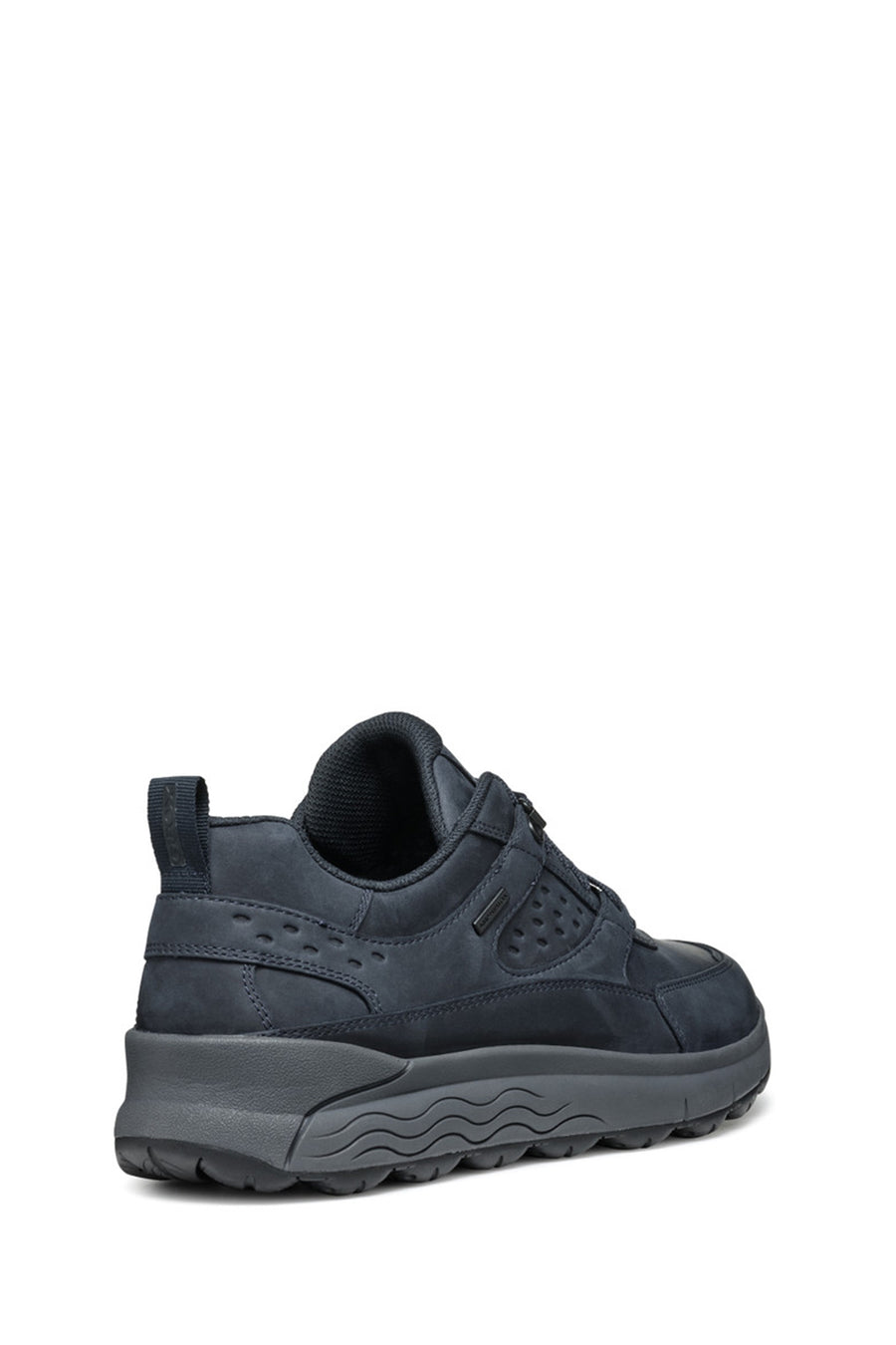 Geox Erkek Lacivert Bağcıklı Kalın Tabanlı Süet Deri Sneaker