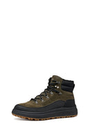 Geox Men Khaki A Granito + Grip B Abx D - Sue Lace Leather Outdoor Boot | Derimod
