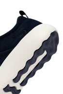 Geox Erkek Lacivert Kalın Tabanlı Bağcıklı Süet Deri Sneaker | Derimod