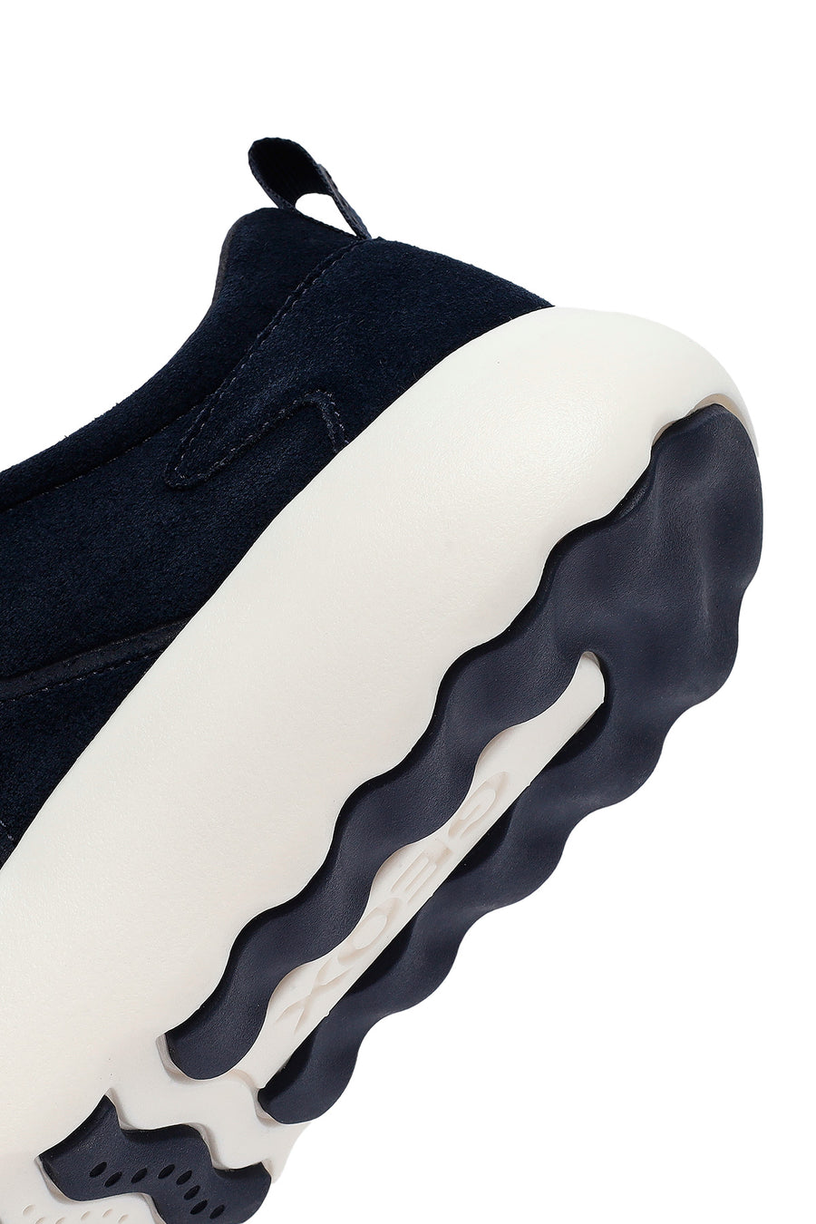 
Geox Men's Navy Thick Sole Lace-Up Suede Leather Sneaker
