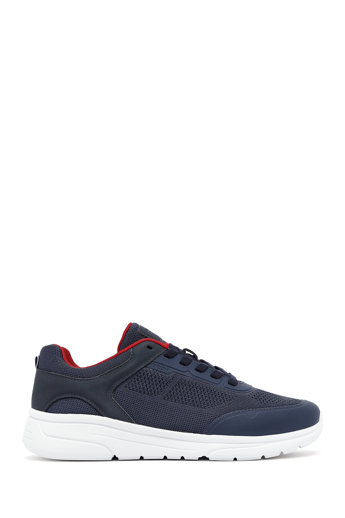 Geox Men Navy Blue Thick-Soled Lace-Up Fabric Sneaker U55LBB06K9JC4002 | Derimod