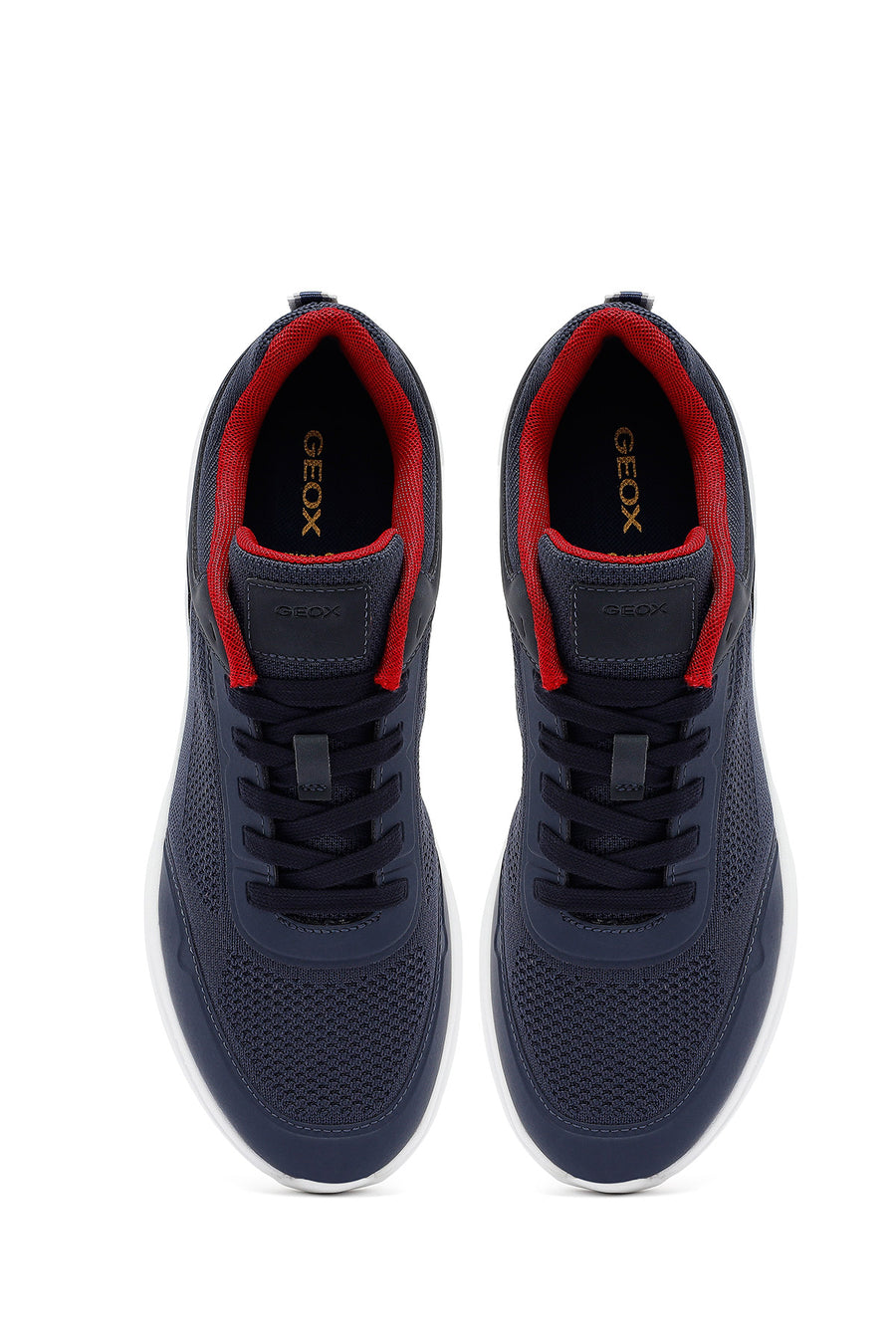 Geox Erkek Lacivert Kalın Tabanlı Bağcıklı Kumaş Sneaker