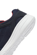 Geox Men Navy Blue Thick-Soled Lace-Up Fabric Sneaker | Derimod