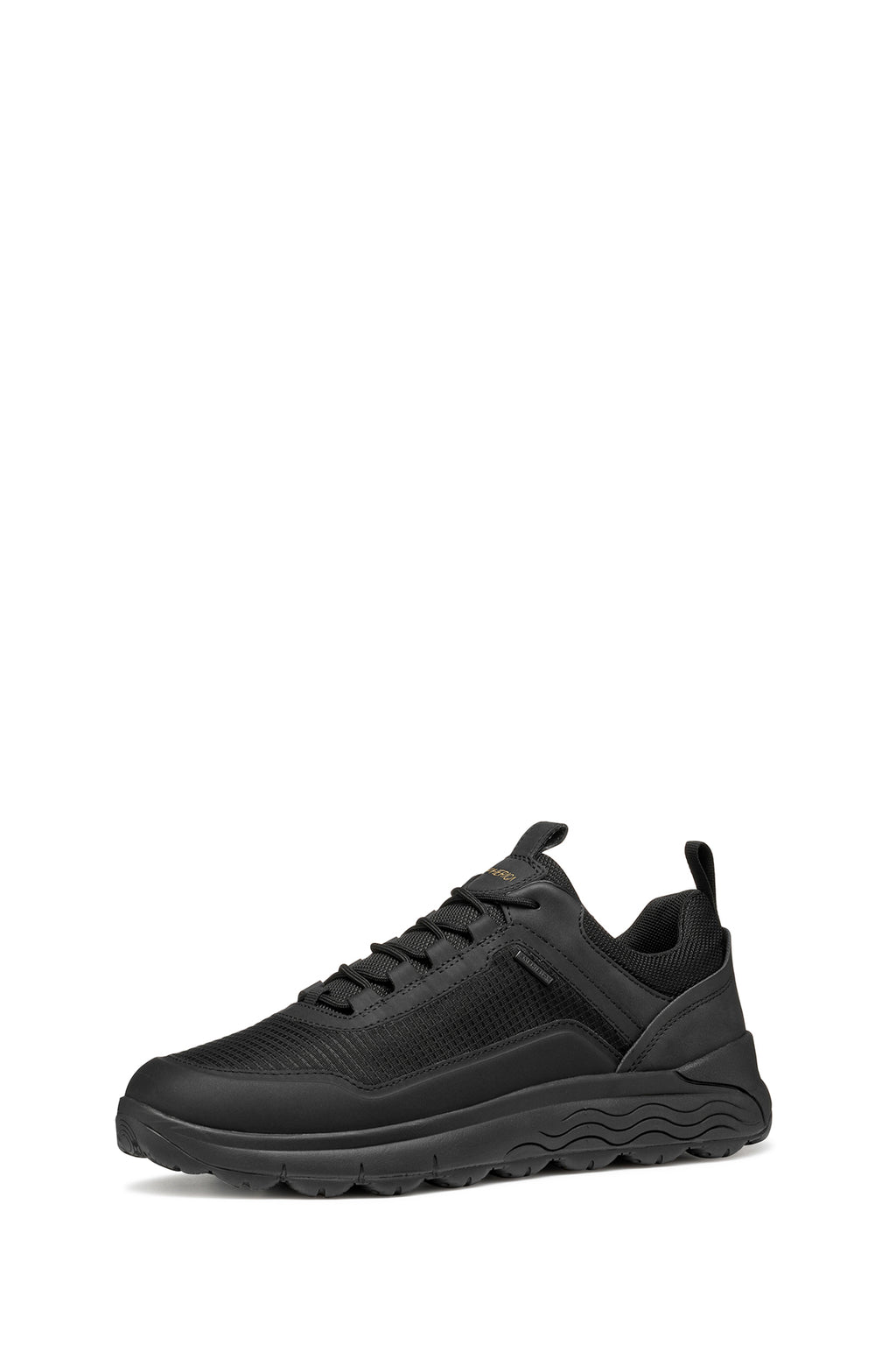 Geox Erkek Siyah U Spherıca 4X4 B Abx A - Text+ Bağcıklı Kalın Tabanlı Kumaş Sneaker
