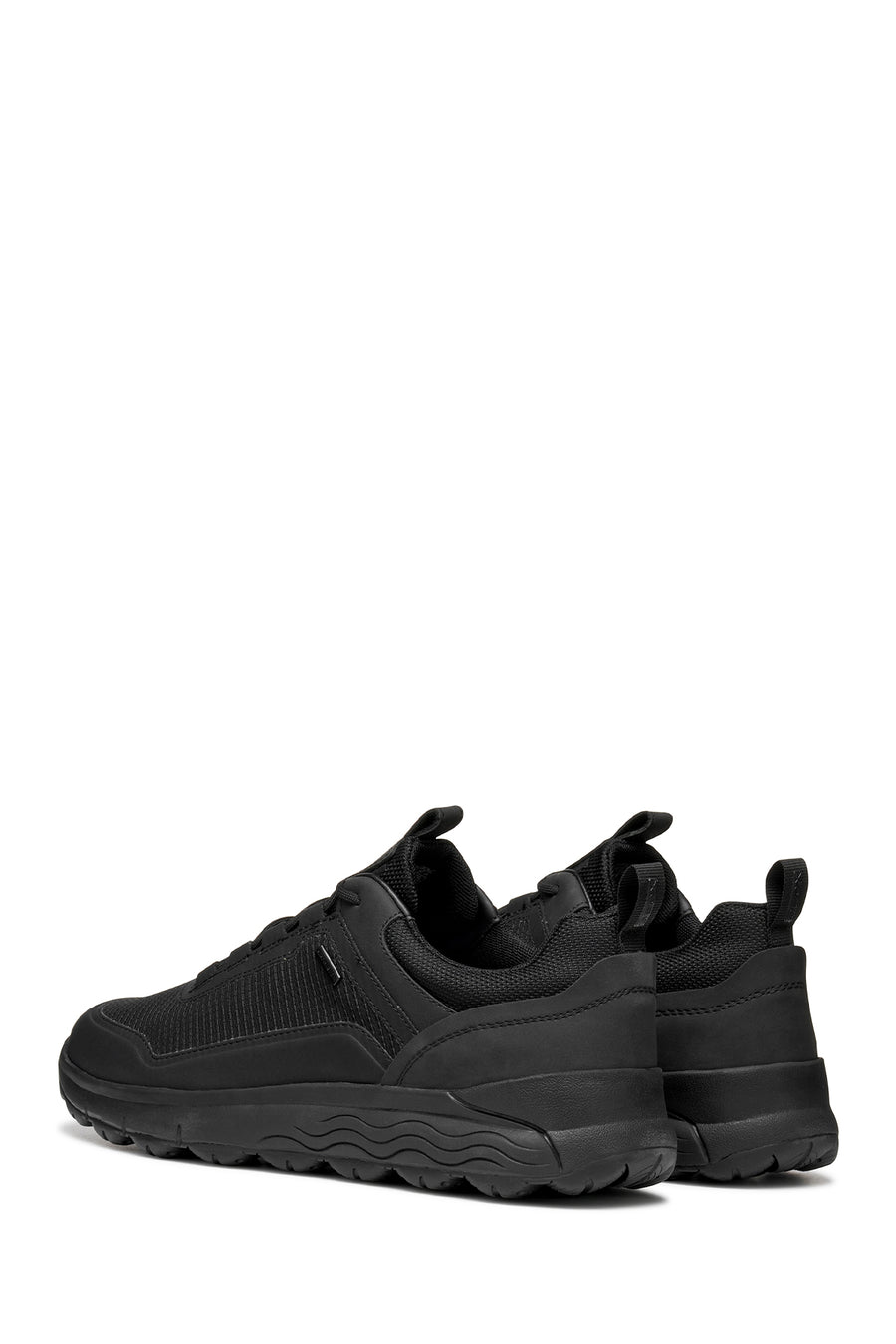 Geox Erkek Siyah U Spherıca 4X4 B Abx A - Text+ Bağcıklı Kalın Tabanlı Kumaş Sneaker