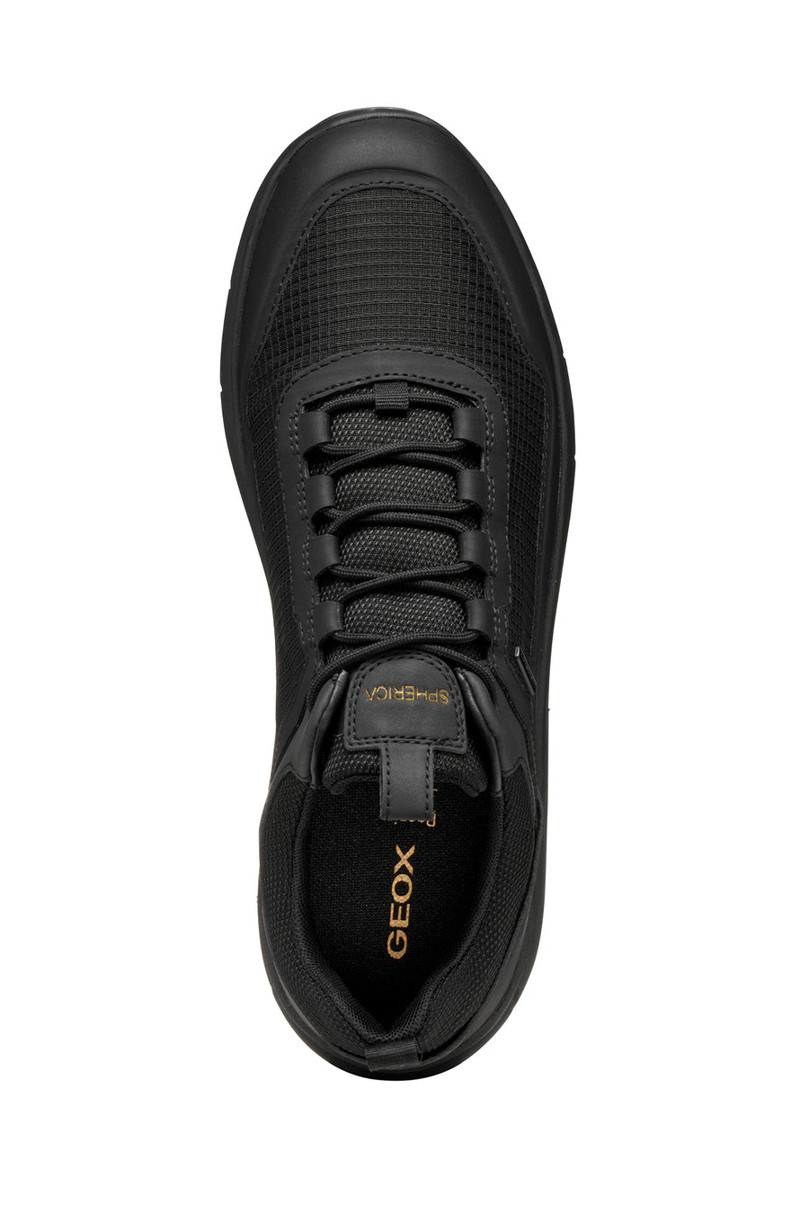 Geox Erkek Siyah U Spherıca 4X4 B Abx A - Text+ Bağcıklı Kalın Tabanlı Kumaş Sneaker