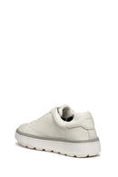 Geox Men White U Spherica Ecub-1.1 B Abx Lace-up Leather Sneaker | Derimod
