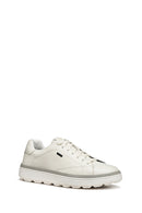 Geox Men White U Spherica Ecub-1.1 B Abx Lace-up Leather Sneaker | Derimod
