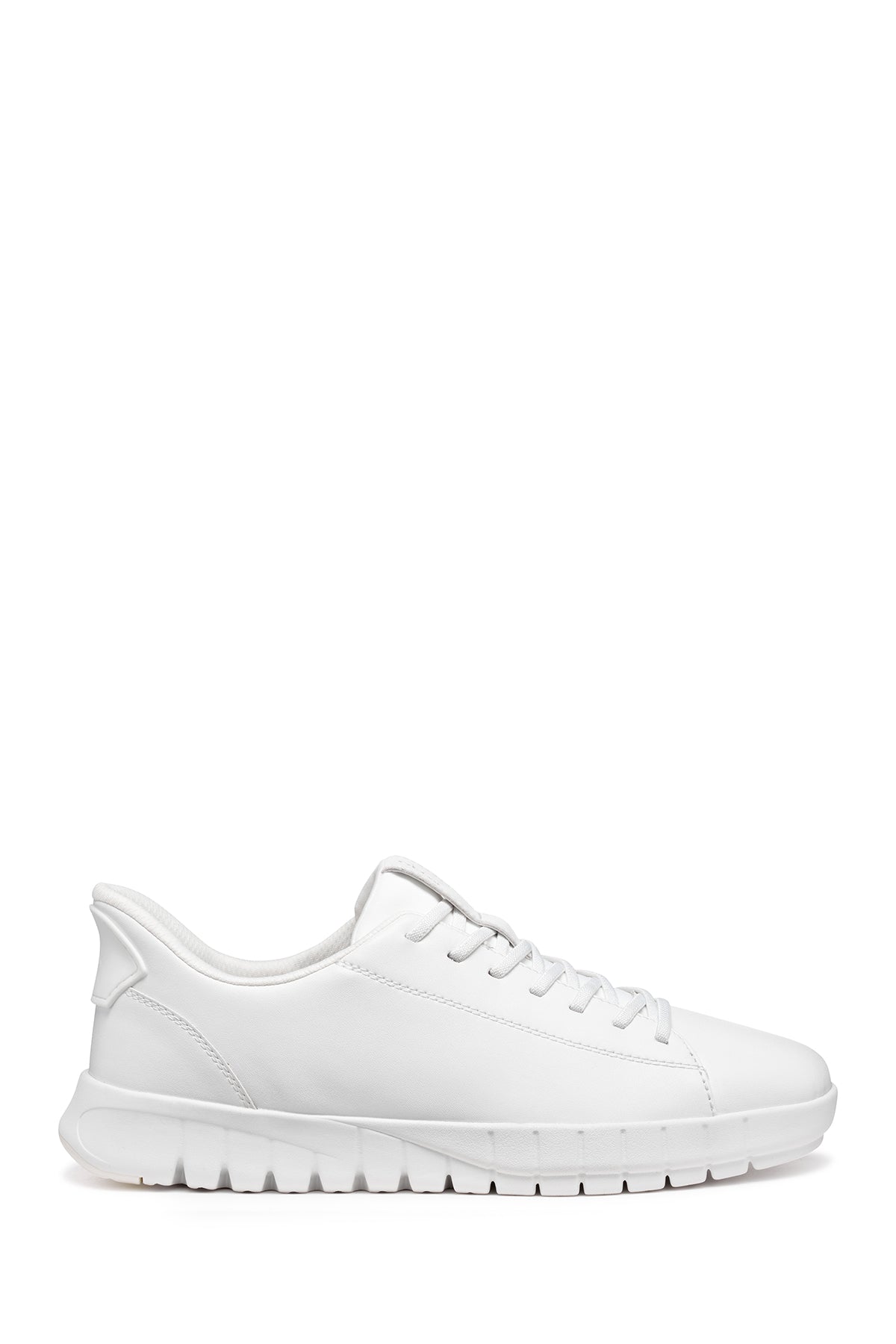 Geox Men White U Flextrıde Plus Lace-up Leather Sneaker U56MAA0009BC1000 | Derimod