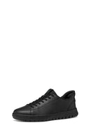 Geox Men Black U Flextrıde Plus Lace-up Leather Sneaker | Derimod
