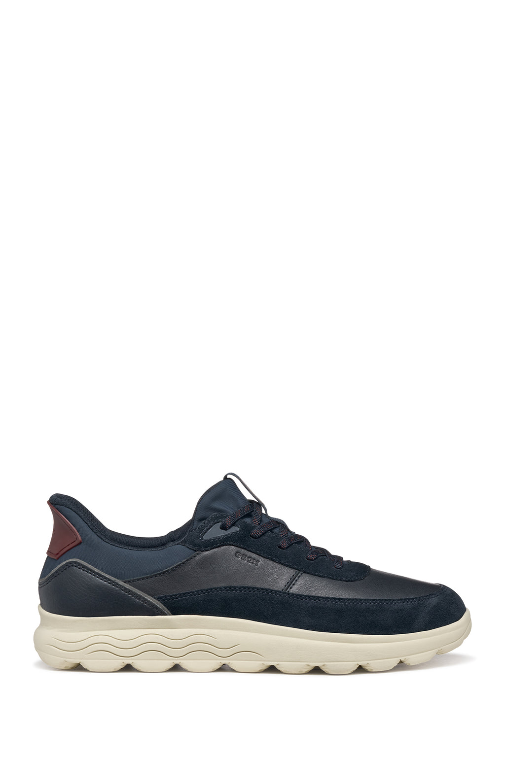 Geox Erkek Lacivert U Spherıca Plus A - Nappa+Sued Bağcıklı Kalın Tabanlı Süet Sneaker