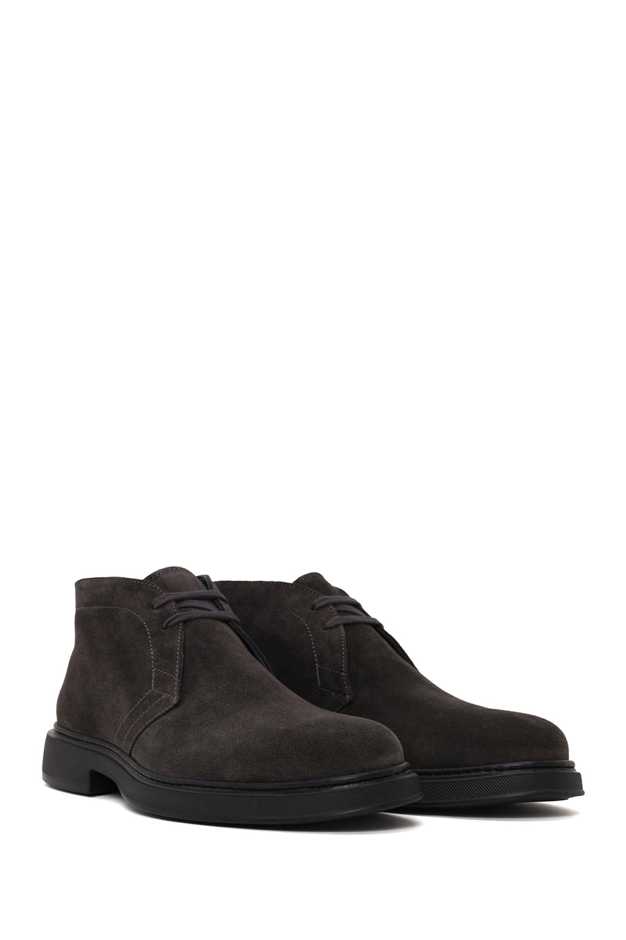Male Gray Lace-up Suede Casual Boots