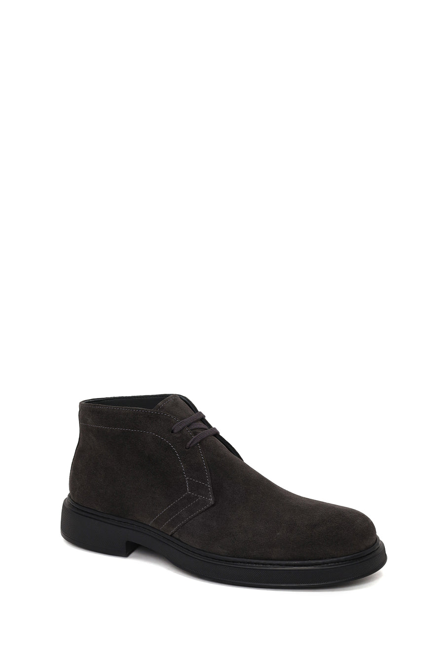 Male Gray Lace-up Suede Casual Boots