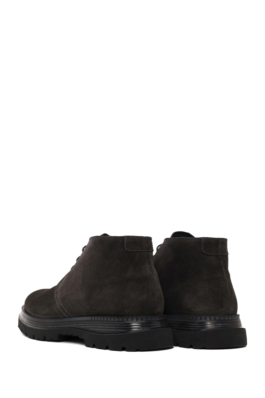 Male Dark Gray Lace-up Suede Casual Boots