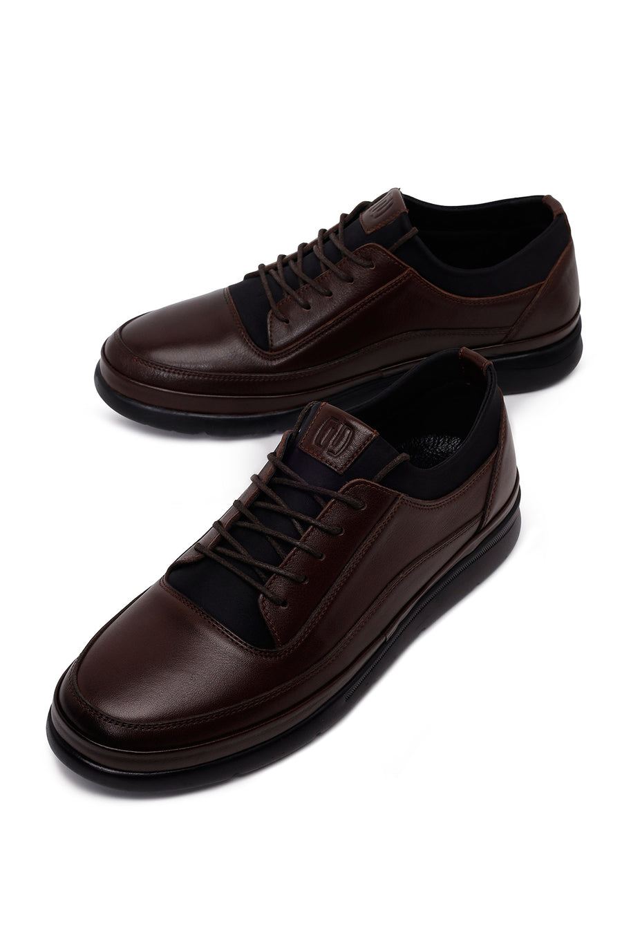 Male Brown Lace-up Leather Casual Shoes