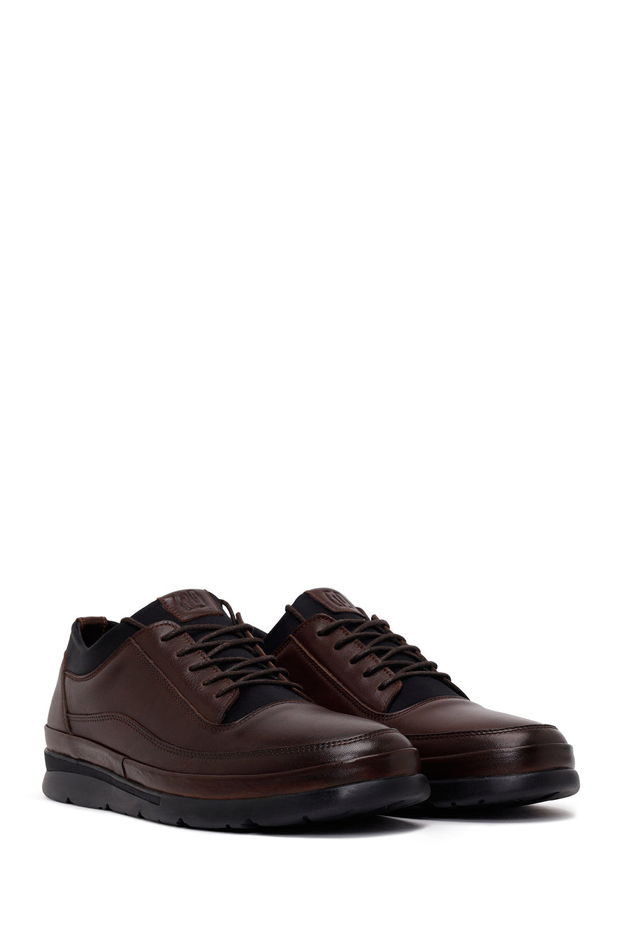 Male Brown Lace-up Leather Casual Shoes