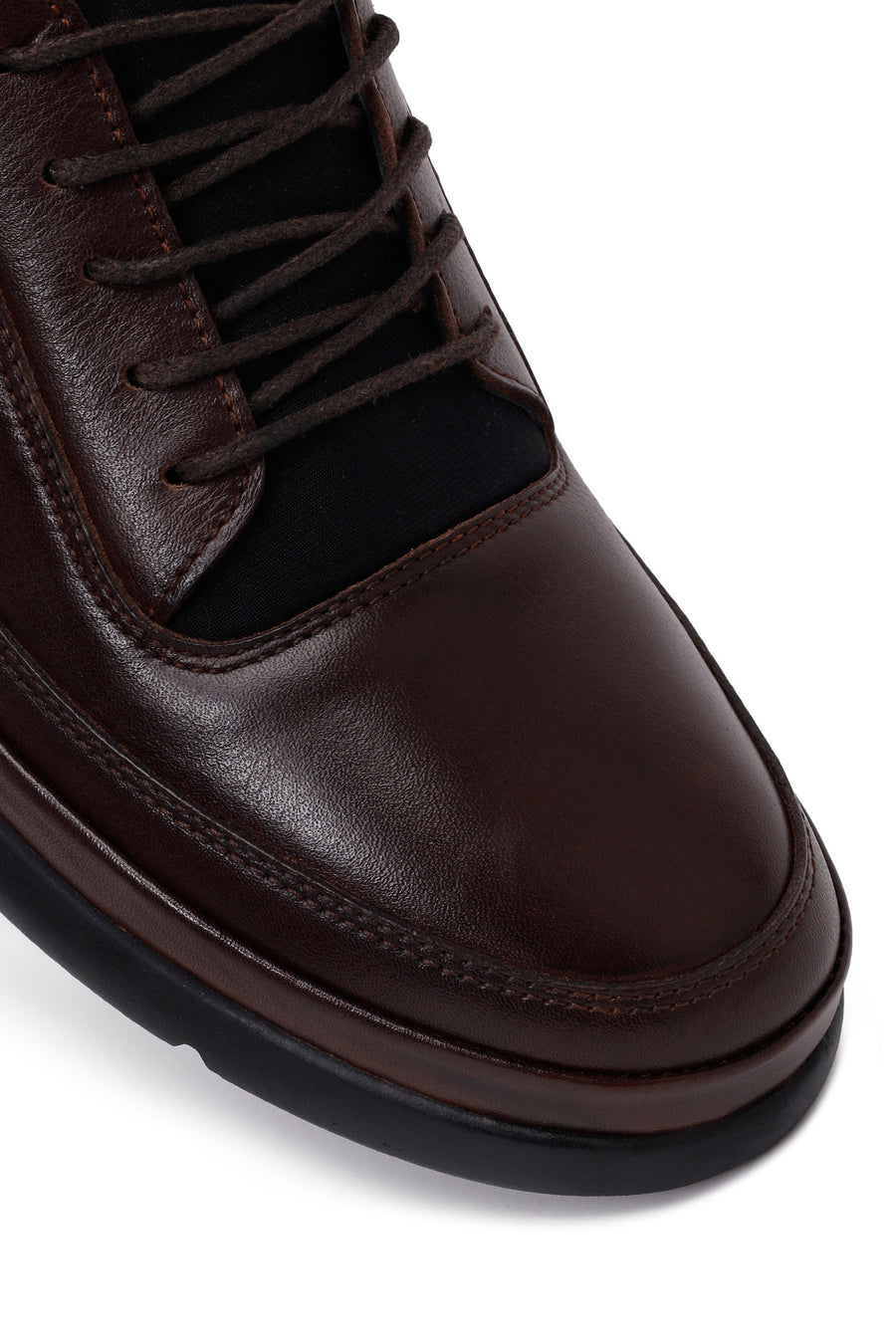 Male Brown Lace-up Leather Casual Shoes