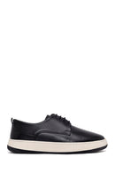 Erkek Siyah Bağcıklı Kalın Tabanlı Deri Casual Ayakkabı | Derimod