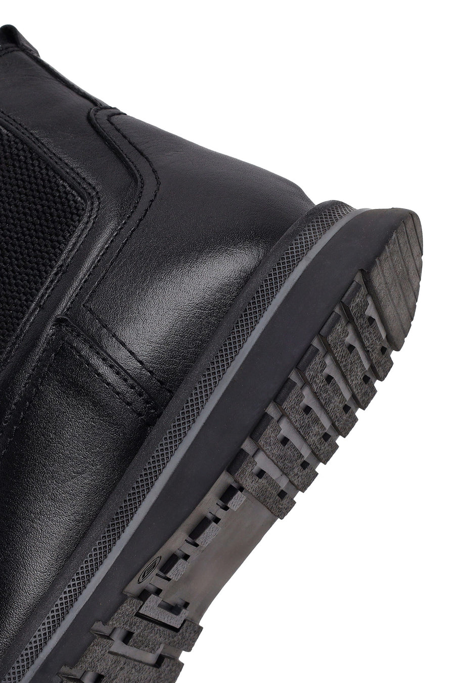 Male Black Leather Casual Chelsea Boots