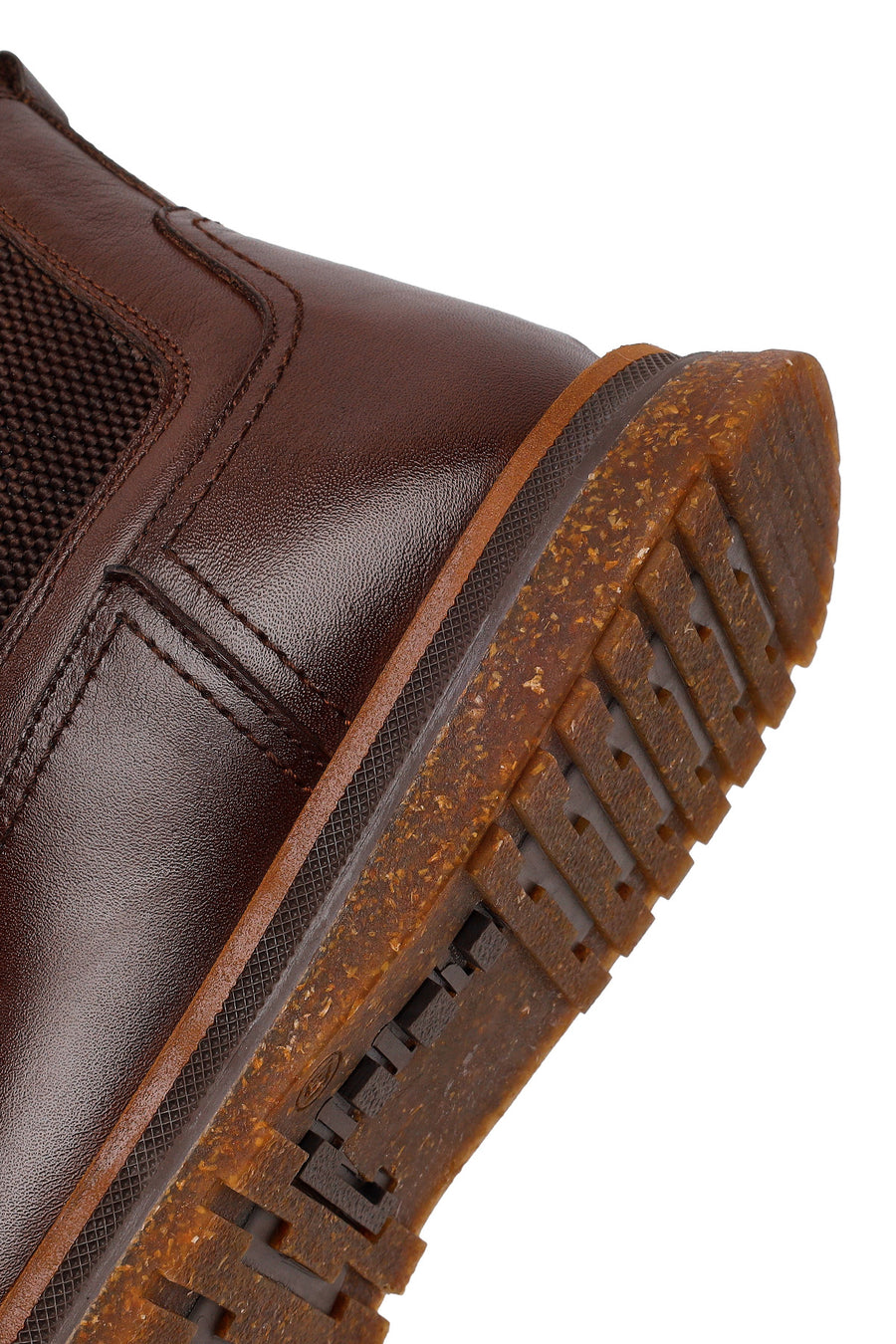 Male Brown Leather Casual Chelsea Boots