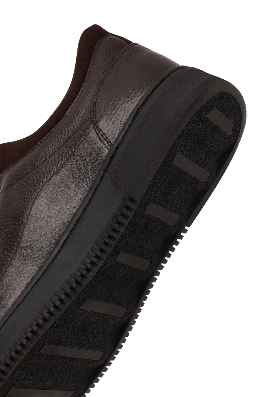 Male Brown Lace-Up Leather Sneaker